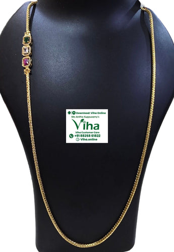 Tri Colour Stone Impon Mugappu Chain