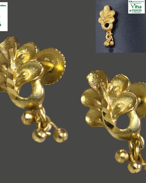 Impon Stud with Ghungroo, hanging spheres and cutout center