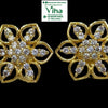 Impon Stud, six-petaled flower shape, flower shaped design with six open loops for petals