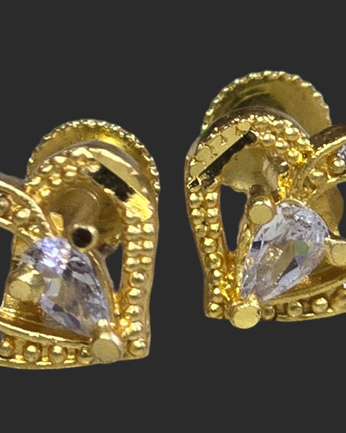 Impon Studs with White Stones along the perimeter