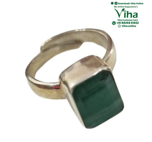 Emerald Silver Finger Ring - Oval, Square, Rectangle Cut