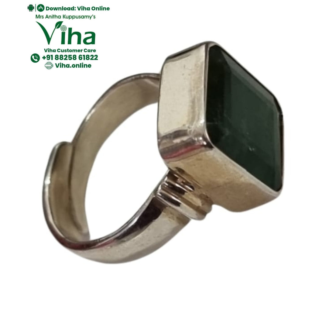 Emerald Silver Finger Ring - Oval, Square, Rectangle Cut