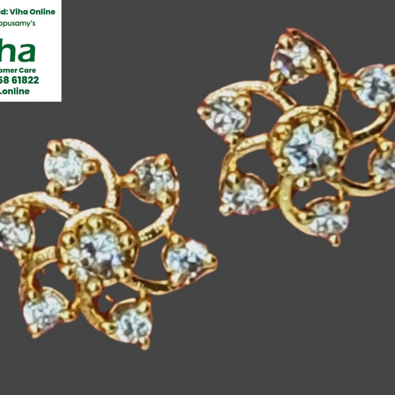 Impon Studs with a flower arrangement of stones and a central large stone