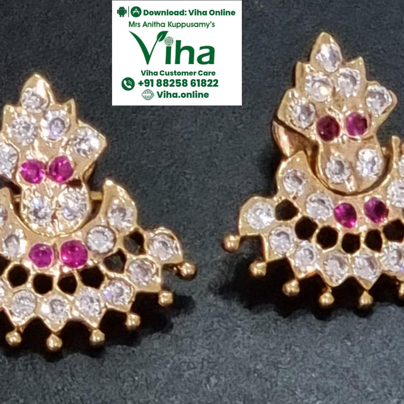 Impon Studs, scalloped lower edge