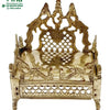 Pure Brass Singhasan for God - Small, with a pierced lattice backrest