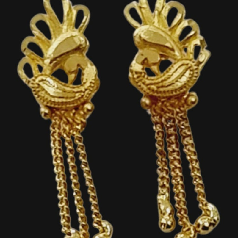 Impon Stud With Hangings, carved top motifs and dangling chains