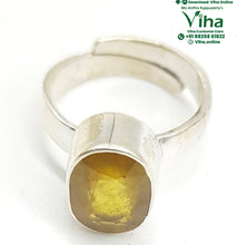 Yellow Sapphire Silver Ring