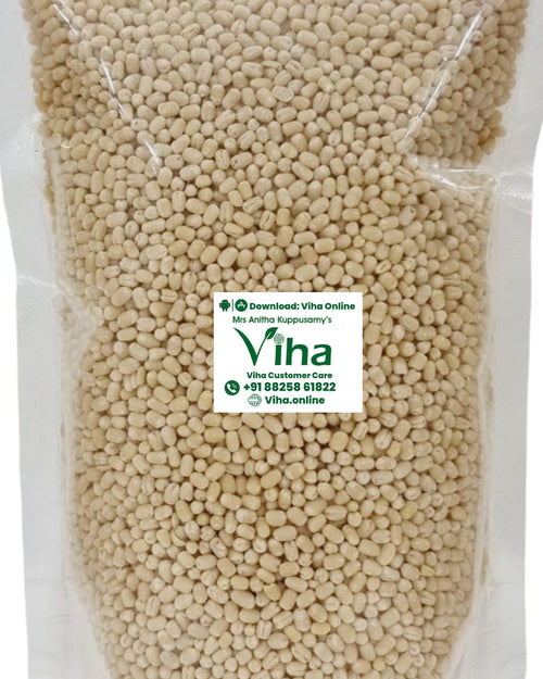 Urad Dal Whole in a clear plastic pouch