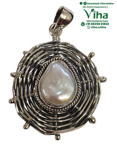 Original Pearl Designer Pendant Silver