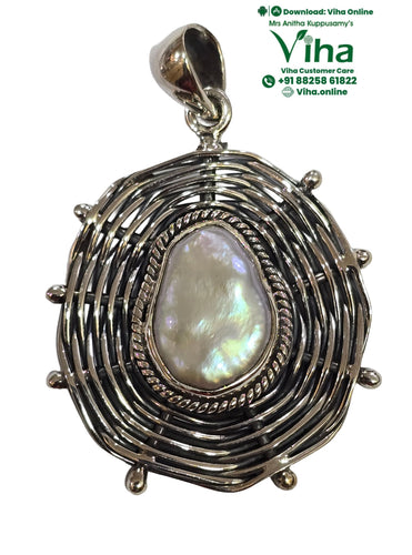 Original Pearl Designer Pendant Silver