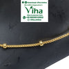 Impon Anklets, a gold-toned chain with four round beads and three hanging round charms attached to a heart