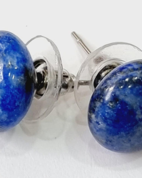 Lapis Lazuli Studs with speckled stone pattern