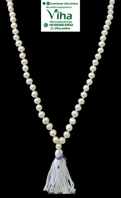 Pearl Round Beads Mala 108+1 - 6mm