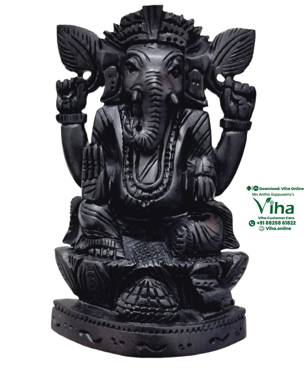 Karungali Ganesha Statue