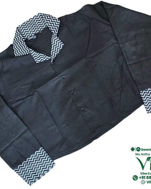 Women Shirt with notch lapel collar