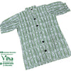 Women Shirt, green and white, collar