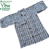 Women Shirt / Size - M, blue and white, collar
