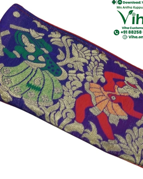 Rajasthani Cotton Silk Purse for Women with woven human figures