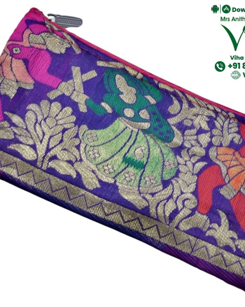 Rajasthani Cotton Silk Purse for Women with zipper closure
