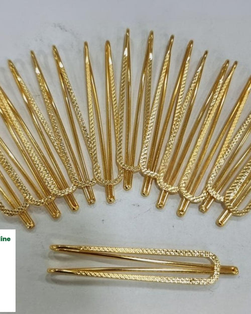 Saree Pin Set, gold-toned decorative pins fanned out with a clip-style pin below