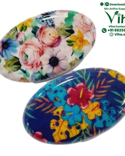 Saree Pin Set Floral Design with floral patterns and glossy finish