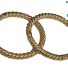 Impon Metti - Adjustable, two interlocking gold-toned metal rings with a twisted, textured surface finish