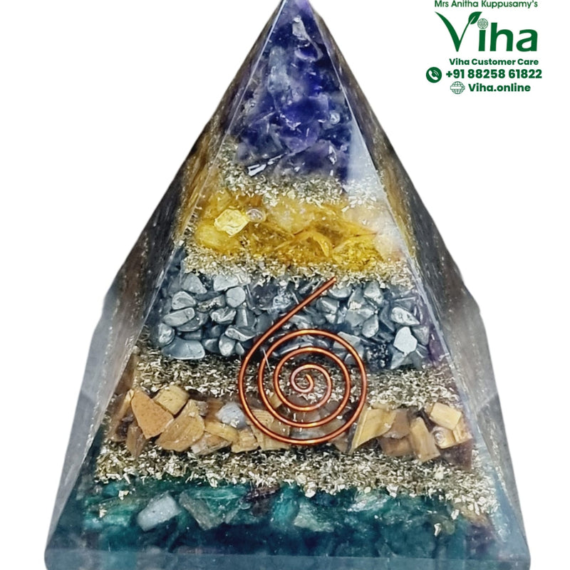 Nubian Prosperity Pyramid with layered stone fragments
