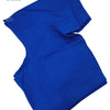 Two by Two Readymade Blouse, a solid royal blue short-sleeved blouse is folded and shown on a white background