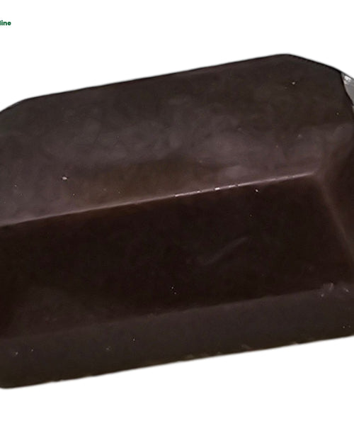Aloe Vera Soap - Handmade, a dark brown faceted rectangular bar with a smooth finish