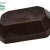 Aloe Vera Soap - Handmade, a dark brown faceted rectangular bar with a smooth finish