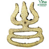 Trishool with Tripindh Bindi Stamp, a flat brass stamp shaped as a trishool (trident)