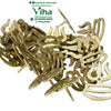 Trishool with Tripindh Bindi Stamp, a pile of gold-toned metal tacks featuring tridents with circular bases and rear pins