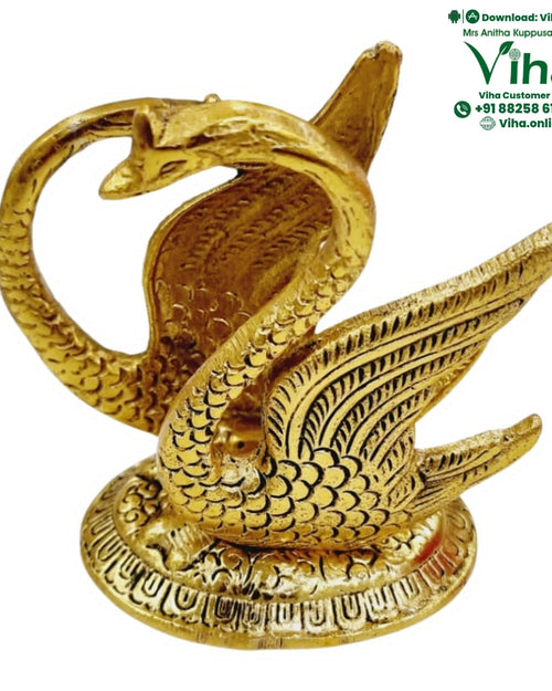 Duck Tissue Paper Holder, gold-toned metal duck figure with raised wings and an engraved base