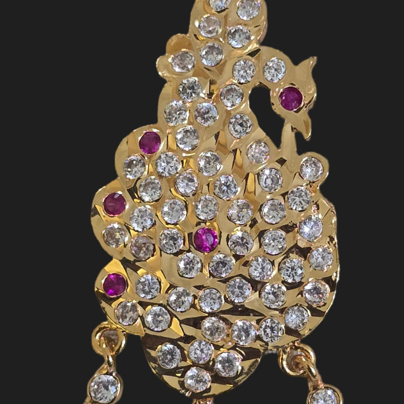 Impon Pendant, in an ornate animal shape with embedded stones
