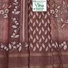 Fancy Cotton Silk Saree with leaf and stripe patterns