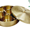 Anjarai Petti Spice Box - Premium Quality Brass with multiple small round inner compartments
