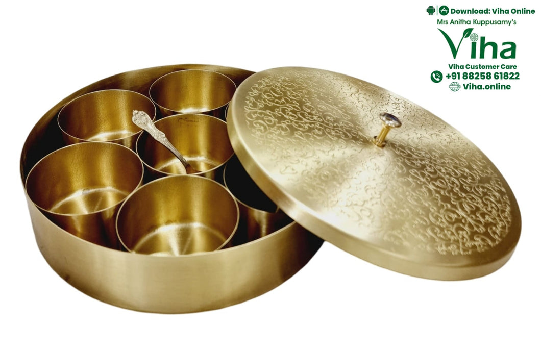 Anjarai Petti | Spice Box - Premium Quality Brass