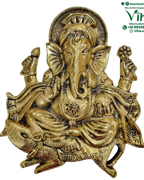 Rat Ganesha Wall Hanger with elephant head