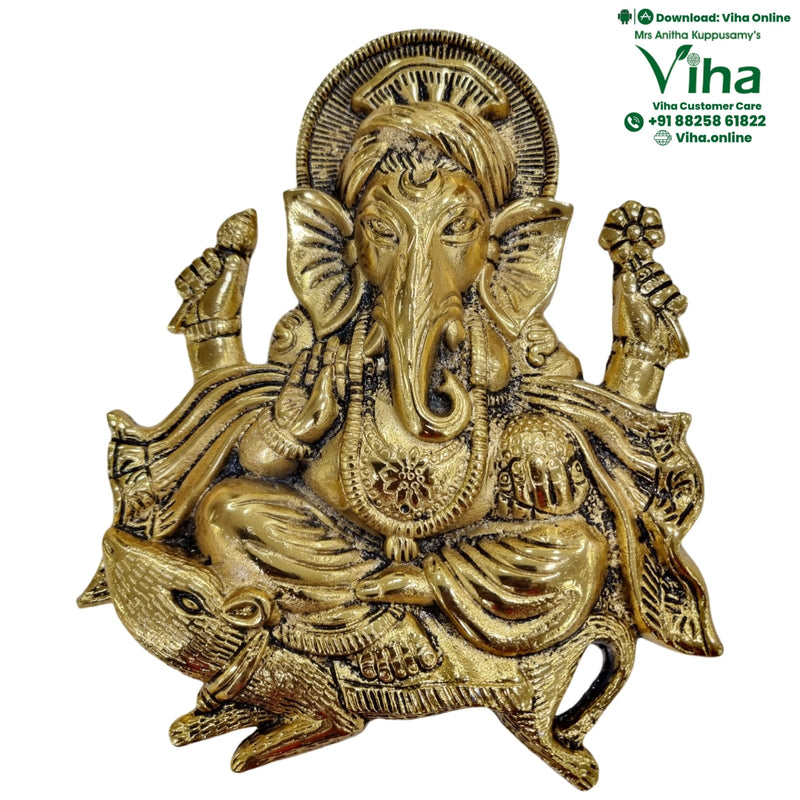 Rat Ganesha Wall Hanger with elephant head