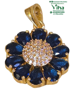 Impon Pendant - Royal Blue Stone