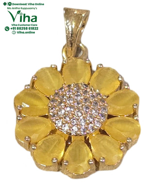 Impon Pendant - Yellow Stone