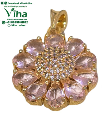 Impon Pendant - Pink Stone