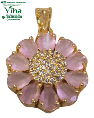 Impon Pendant - Pink Stone