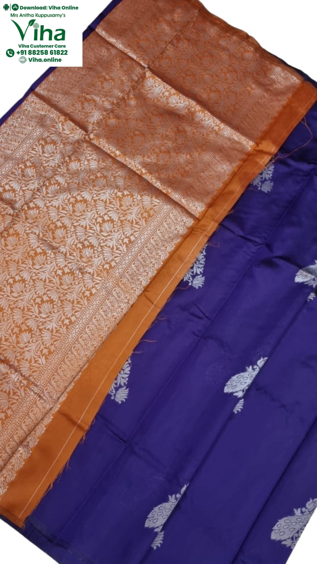 Soft Silk Saree with Blouse & with Grand Pallu