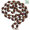 Rudraksh Mala - Wearable With Brass Cappings & Wiring, looped strand