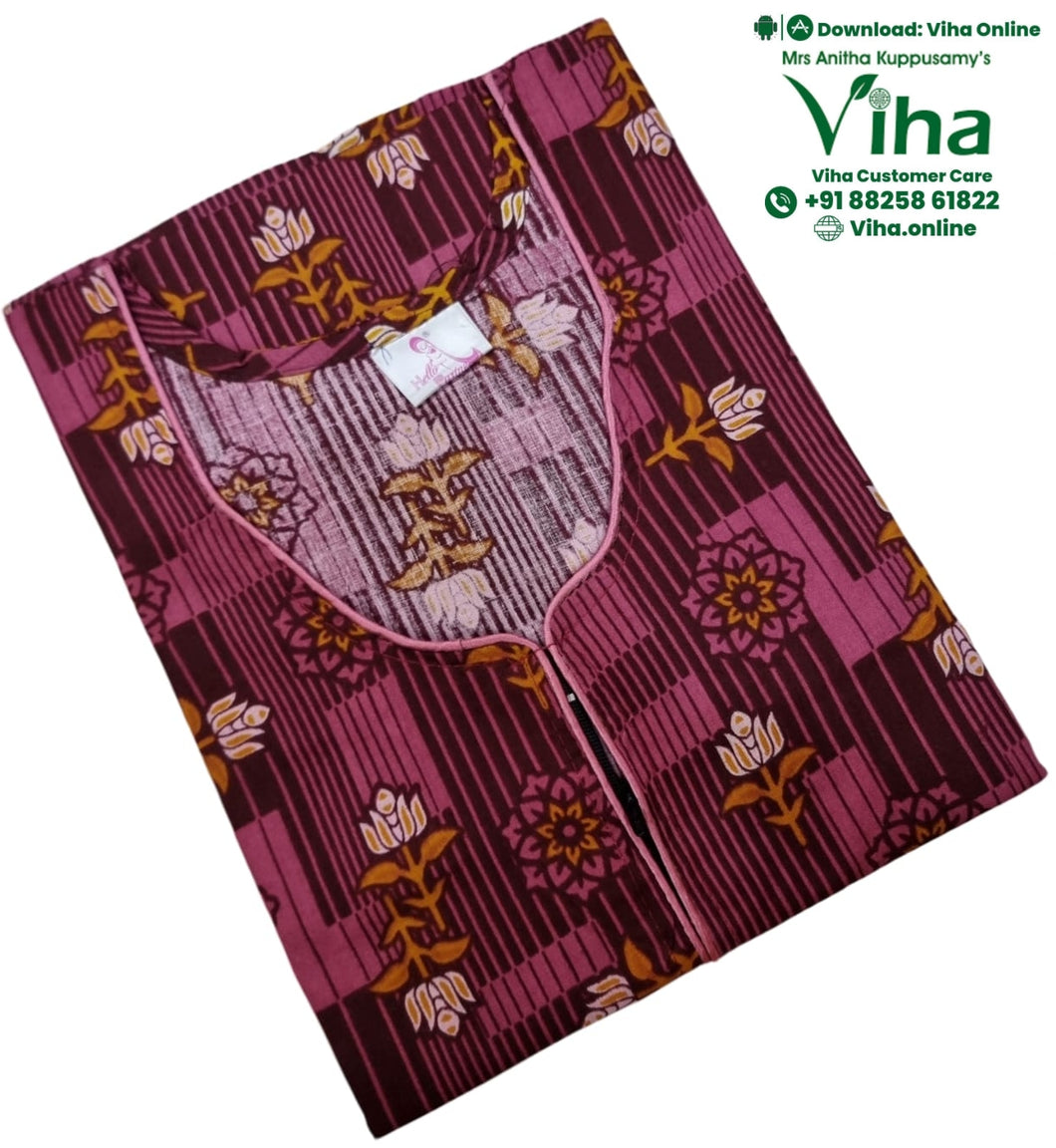 Pure Cotton Nighty Free Size