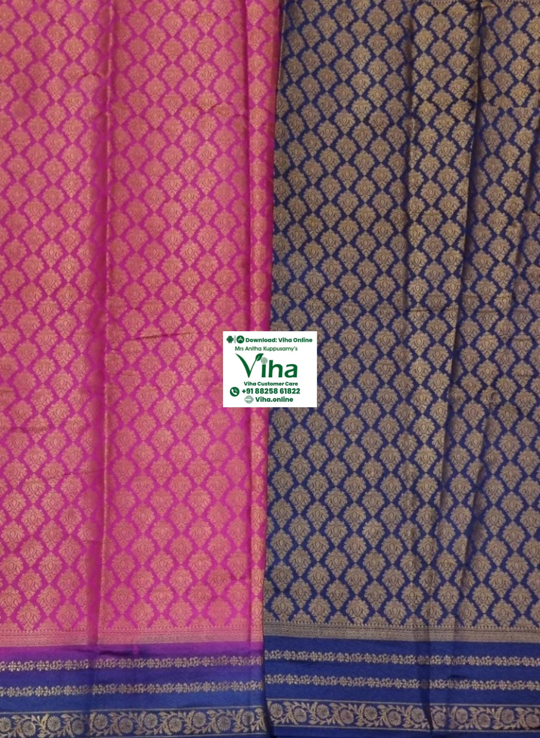 Soft Silk Saree with Blouse & with Grand Pallu