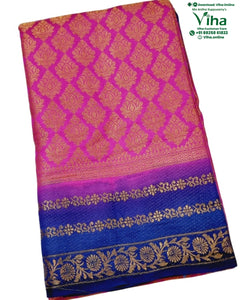 Soft Silk Saree with Blouse & with Grand Pallu