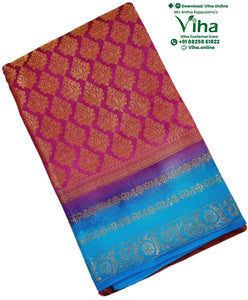 Soft Silk Saree with Blouse & with Grand Pallu