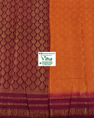 Soft Silk Saree with Blouse & with Grand Pallu